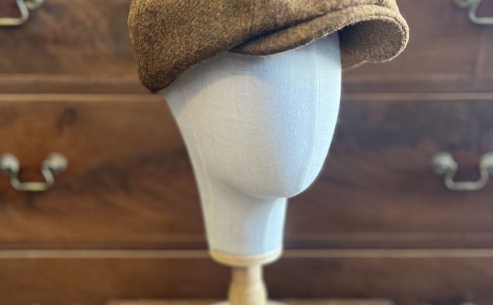 Baker Boy Hat Orange Solid Tweed
