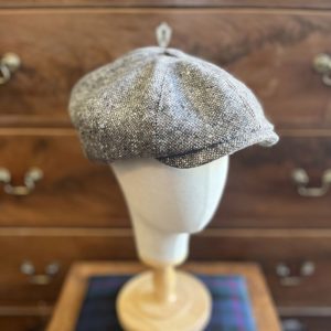 Baker Boy Hat Dark Grey Donegal Tweed