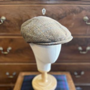 Yorkshire Flat Cap Brown/Blue Tweed