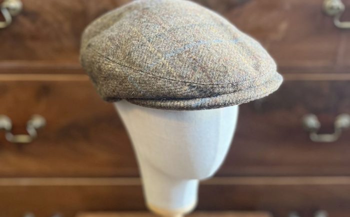 Yorkshire Flat Cap Brown/Blue Tweed