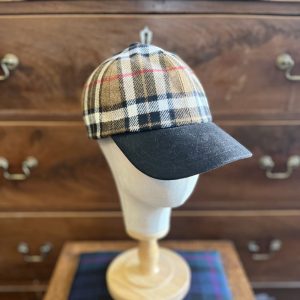 Baseball Cap - Heritage Check Tweed/Black Peak