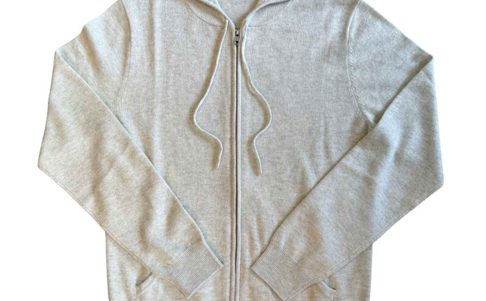 Cashmere Blend Hoody – Pale Stone