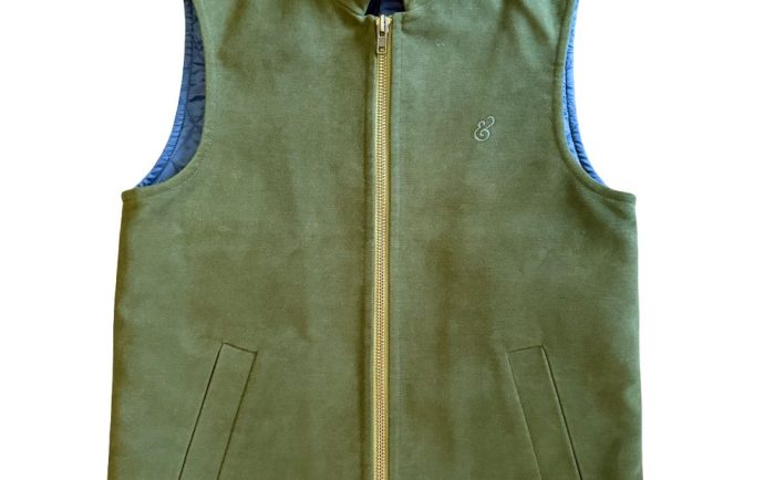 Khaki Tailor Made Moleskin Gilet