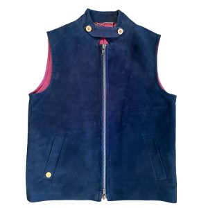 Navy Tailor Made Moleskin Gilet