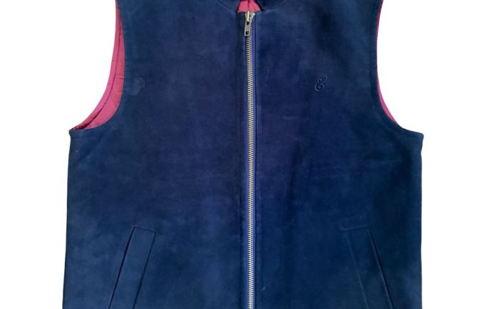 Navy Tailor Made Moleskin Gilet